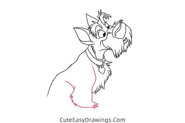 how to draw jock from lady and the tramp - www.cuteeasydrawings.com