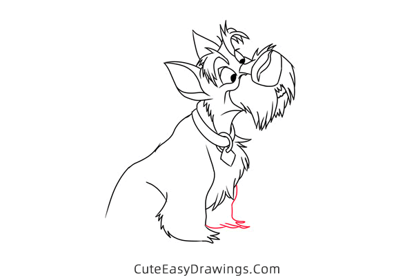 how to draw jock from lady and the tramp - www.cuteeasydrawings.com