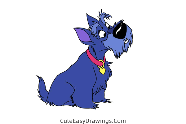 how to draw jock from lady and the tramp - www.cuteeasydrawings.com