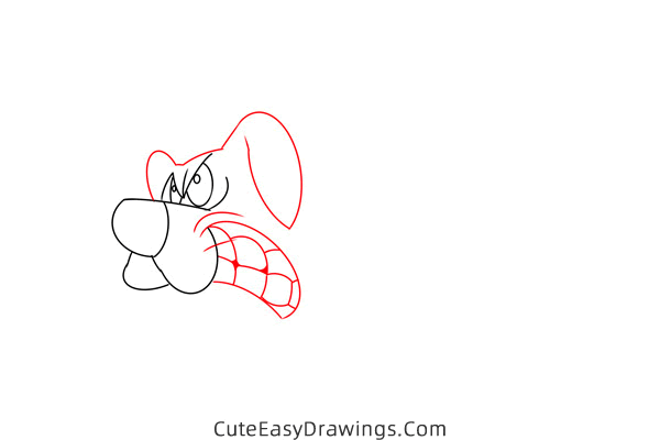 how to draw the dog from frosty the snowman - www.cuteeasydrawings.com