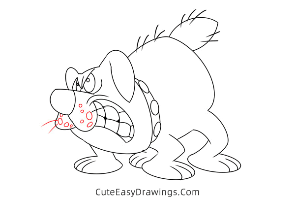 how to draw the dog from frosty the snowman - www.cuteeasydrawings.com