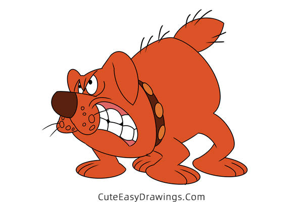 how to draw the dog from frosty the snowman - www.cuteeasydrawings.com