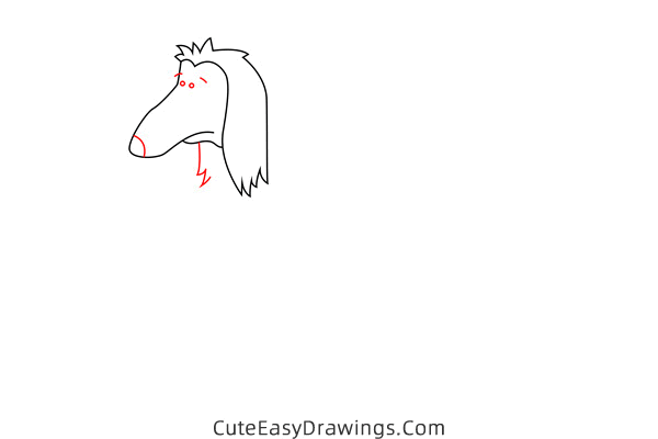 how to draw an afghan hound - www.cuteeasydrawings.com