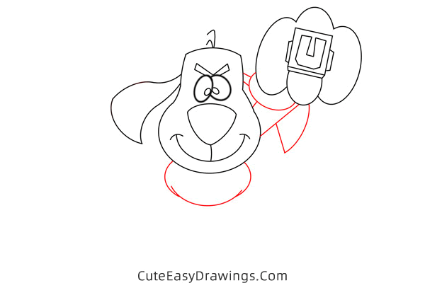 how to draw underdog - www.cuteeasydrawings.com