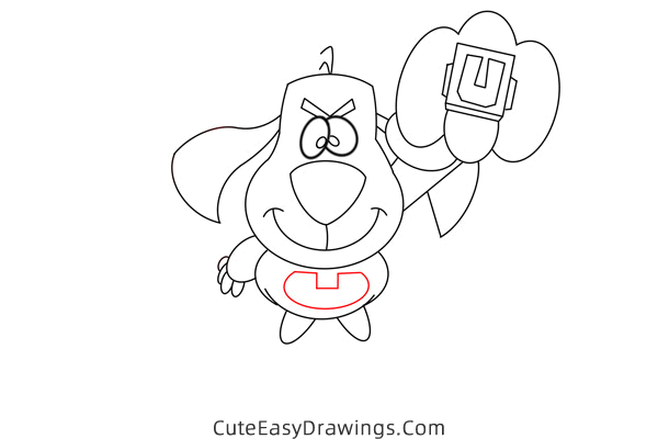 how to draw underdog - www.cuteeasydrawings.com