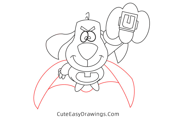 how to draw underdog - www.cuteeasydrawings.com