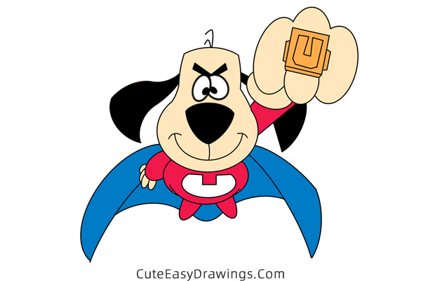 how to draw underdog - www.cuteeasydrawings.com