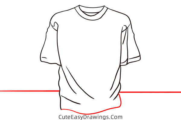 how to draw a t shirt easy - www.cuteeasydrawings.com