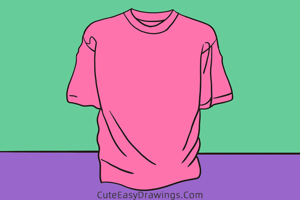 how to draw a t shirt easy - www.cuteeasydrawings.com