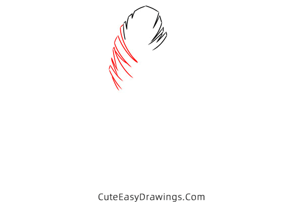 how to draw a feather - www.cuteeasydrawings.com