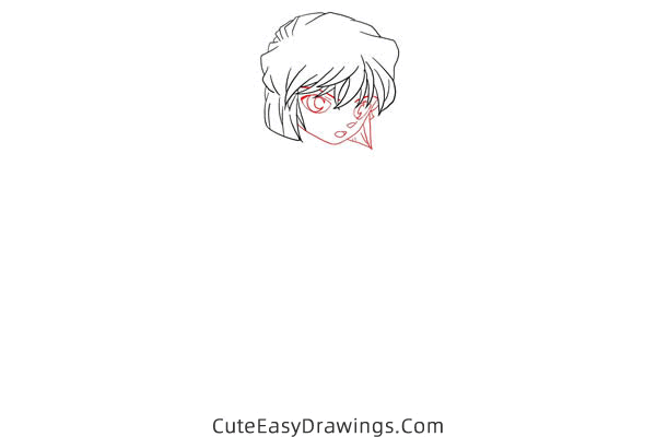 how to draw ai haibara from detective conan - www.cuteeasydrawings.com