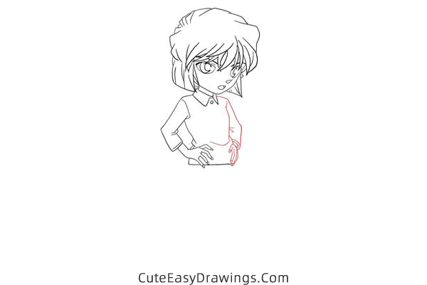 how to draw ai haibara from detective conan - www.cuteeasydrawings.com