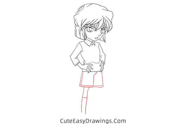 how to draw ai haibara from detective conan - www.cuteeasydrawings.com