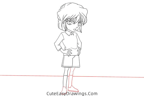 how to draw ai haibara from detective conan - www.cuteeasydrawings.com
