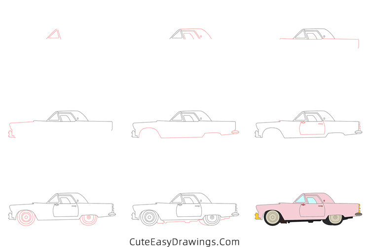 how to draw a car - www.cuteeasydrawings.com