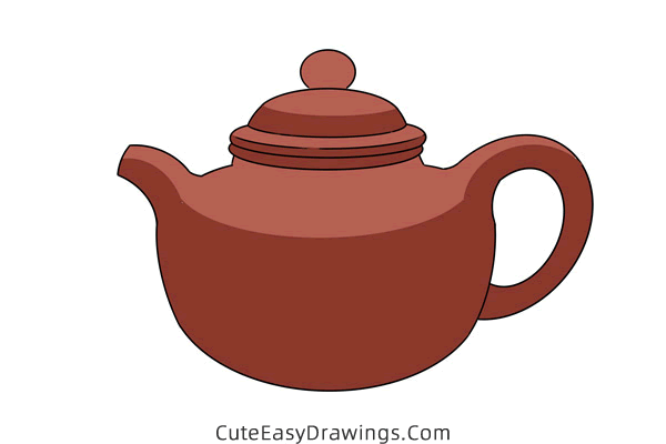 how to draw a chinese teapot - www.cuteeasydrawings.com