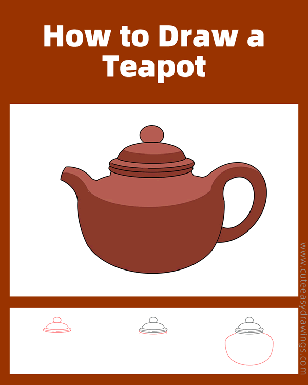 how to draw a chinese teapot - www.cuteeasydrawings.com