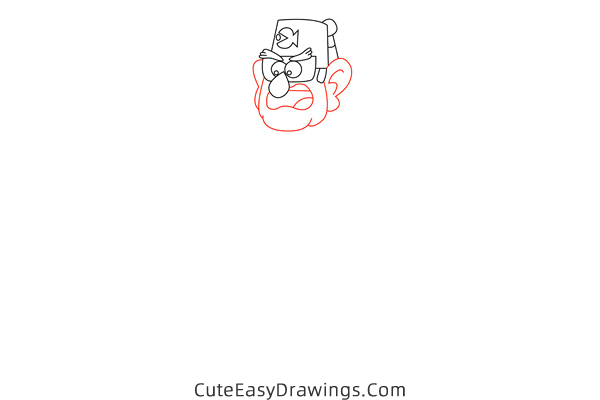 how to draw stan pines from gravity falls - www.cuteeasydrawings.com