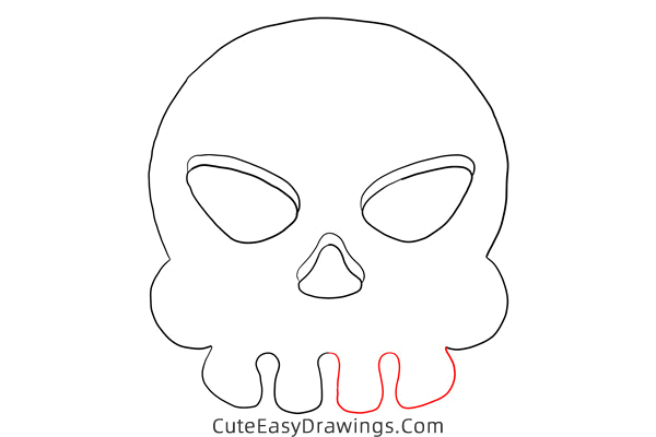 how to draw a skull easy - www.cuteeasydrawings.com