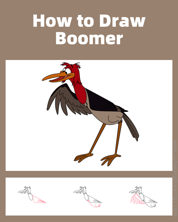 how to draw boomer from the fox and the hound - www.cuteeasydrawings.com