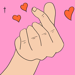 How to Draw a Finger Heart Step by Step