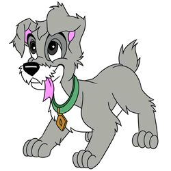 How to Draw Scamp from Lady and the Tramp Step by Step