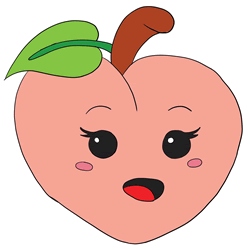 How to Draw a Cute Peach Step by Step