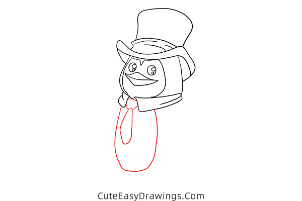 how to draw a cartoon penguin - www.cuteeasydrawings.com