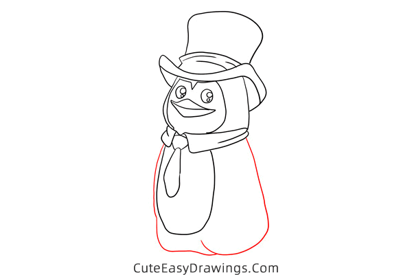 how to draw a cartoon penguin - www.cuteeasydrawings.com