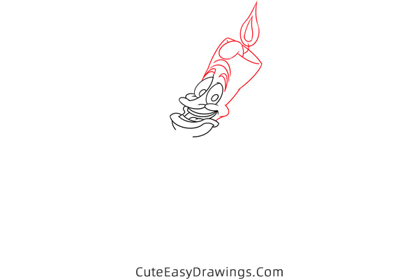 how to draw lumiere from beauty and the beast - www.cuteeasydrawings.com