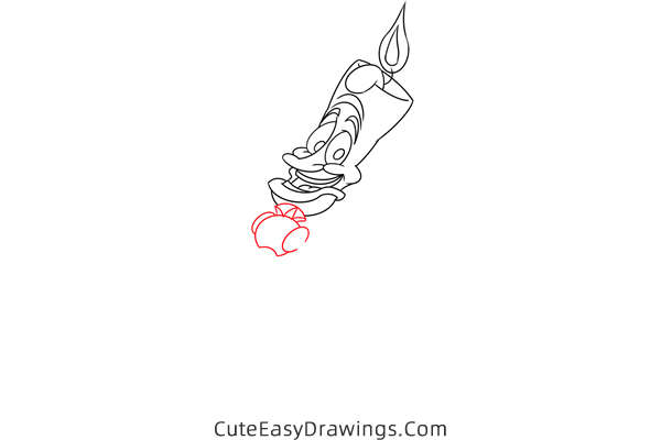 how to draw lumiere from beauty and the beast - www.cuteeasydrawings.com