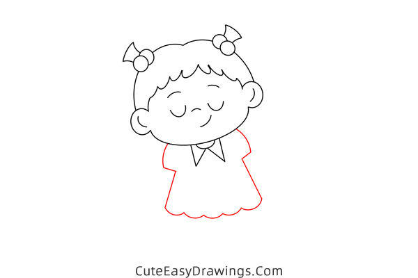 how to draw a sleeping girl - www.cuteeasydrawings.com