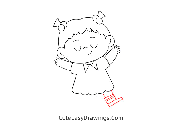 how to draw a sleeping girl - www.cuteeasydrawings.com