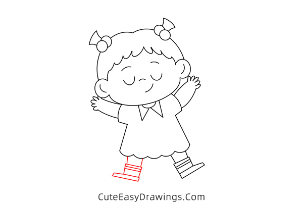 how to draw a sleeping girl - www.cuteeasydrawings.com