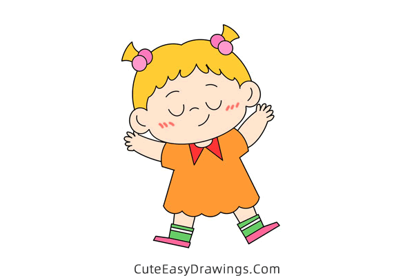 how to draw a sleeping girl - www.cuteeasydrawings.com