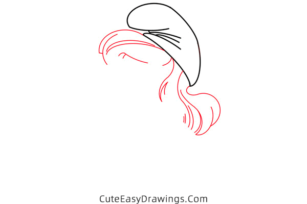 how to draw smurfette from the smurfs - www.cuteeasydrawings.com