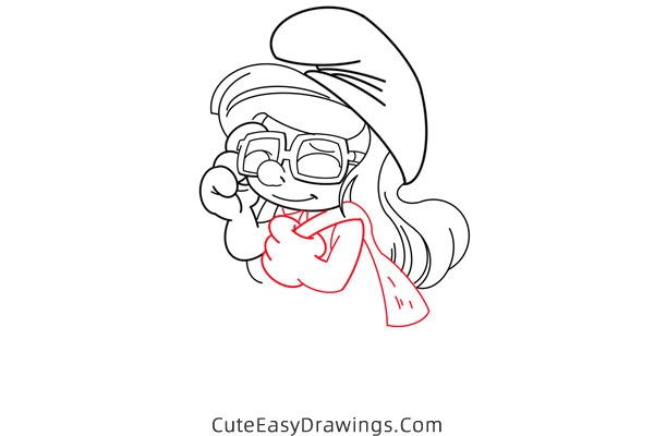 how to draw smurfette from the smurfs - www.cuteeasydrawings.com