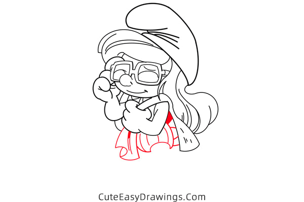 how to draw smurfette from the smurfs - www.cuteeasydrawings.com