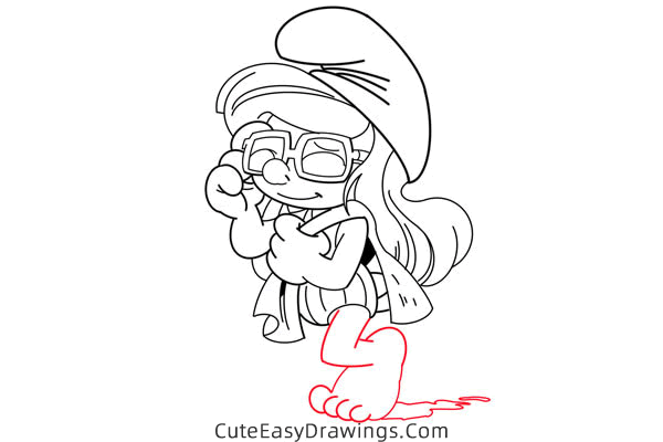 how to draw smurfette from the smurfs - www.cuteeasydrawings.com