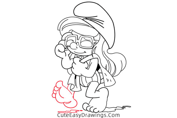 how to draw smurfette from the smurfs - www.cuteeasydrawings.com