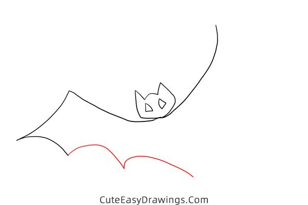 how to draw a halloween bat easy - www.cuteeasydrawings.com