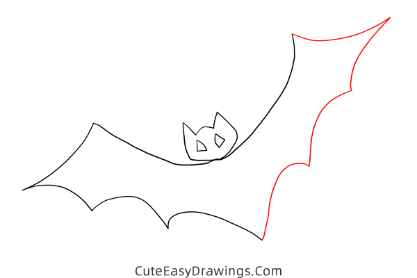 how to draw a halloween bat easy - www.cuteeasydrawings.com