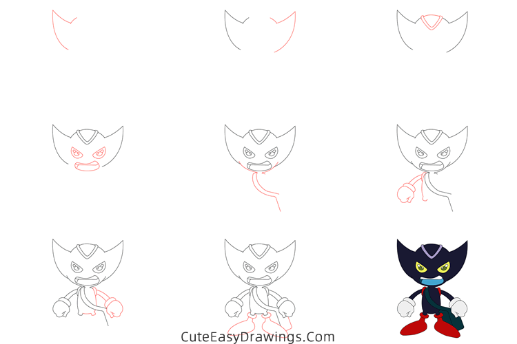 how to draw bokkun from sonic x - www.cuteeasydrawings.com