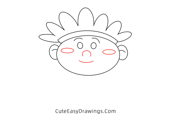 how to draw a native american - www.cuteeasydrawings.com