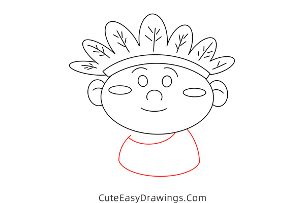 how to draw a native american - www.cuteeasydrawings.com