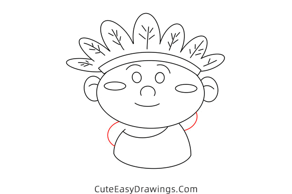 how to draw a native american - www.cuteeasydrawings.com
