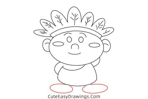 how to draw a native american - www.cuteeasydrawings.com