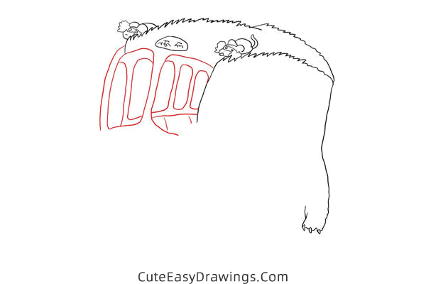 how to draw catbus from my neighbor totoro - www.cuteeasydrawings.com