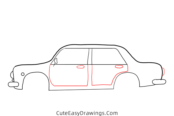 how to draw a car on the road - www.cuteeasydrawings.com