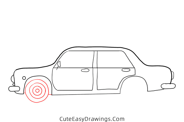 how to draw a car on the road - www.cuteeasydrawings.com